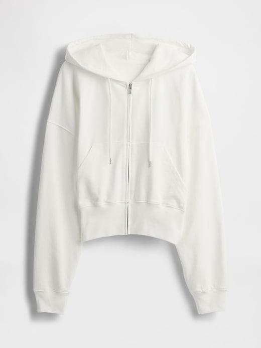 Heavyweight French Terry Oversized Zip Wedge Hoodie Product Image