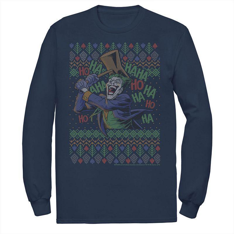Men's DC Comics The Joker Playing Card Tee, Size: Large, Blue Product Image