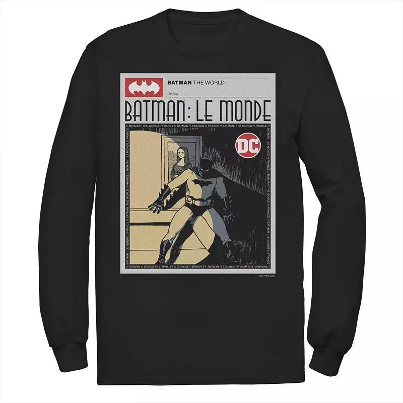 Men's Batman: El Mundo Mexico News Poster Tee, Size: Medium, Black Product Image