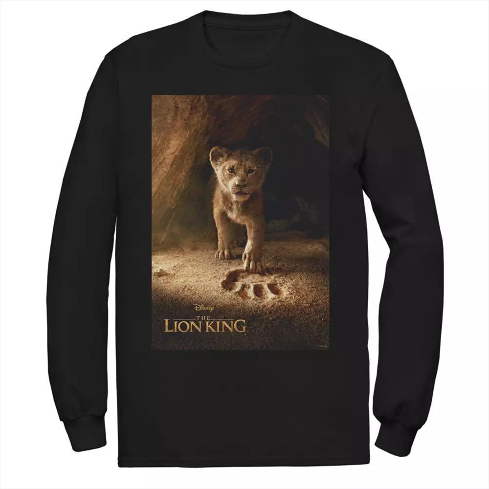 Disney's The Lion King Men's Young Simba Long Sleeve Graphic Tee, Size: XL, White Product Image