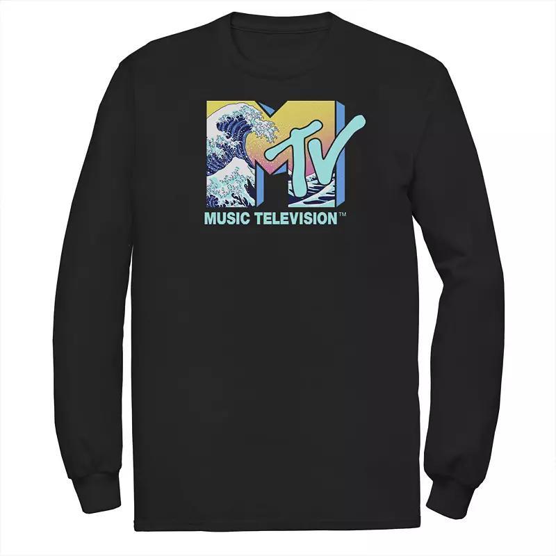 Men's MTV Music Television Wave Logo Fill Tee, Size: Small, Blue Product Image