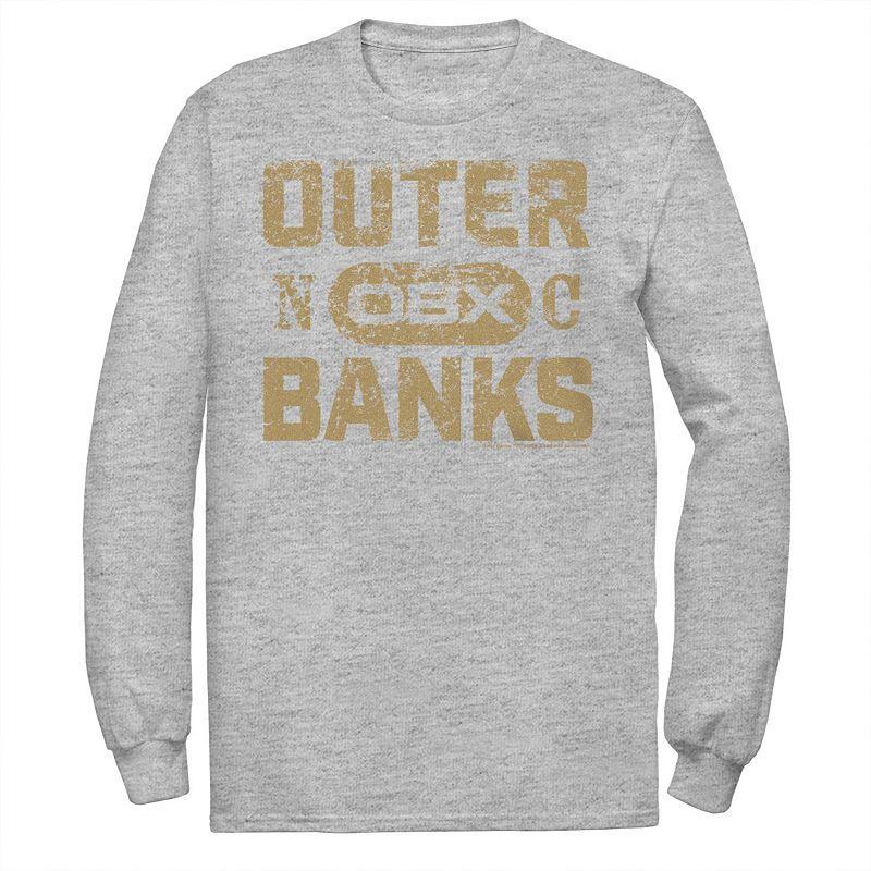 Big & Tall Outer Banks Gold Hue Distressed Logo Graphic Tee, Men's, Size: 3XL Tall, Athletic Grey Product Image