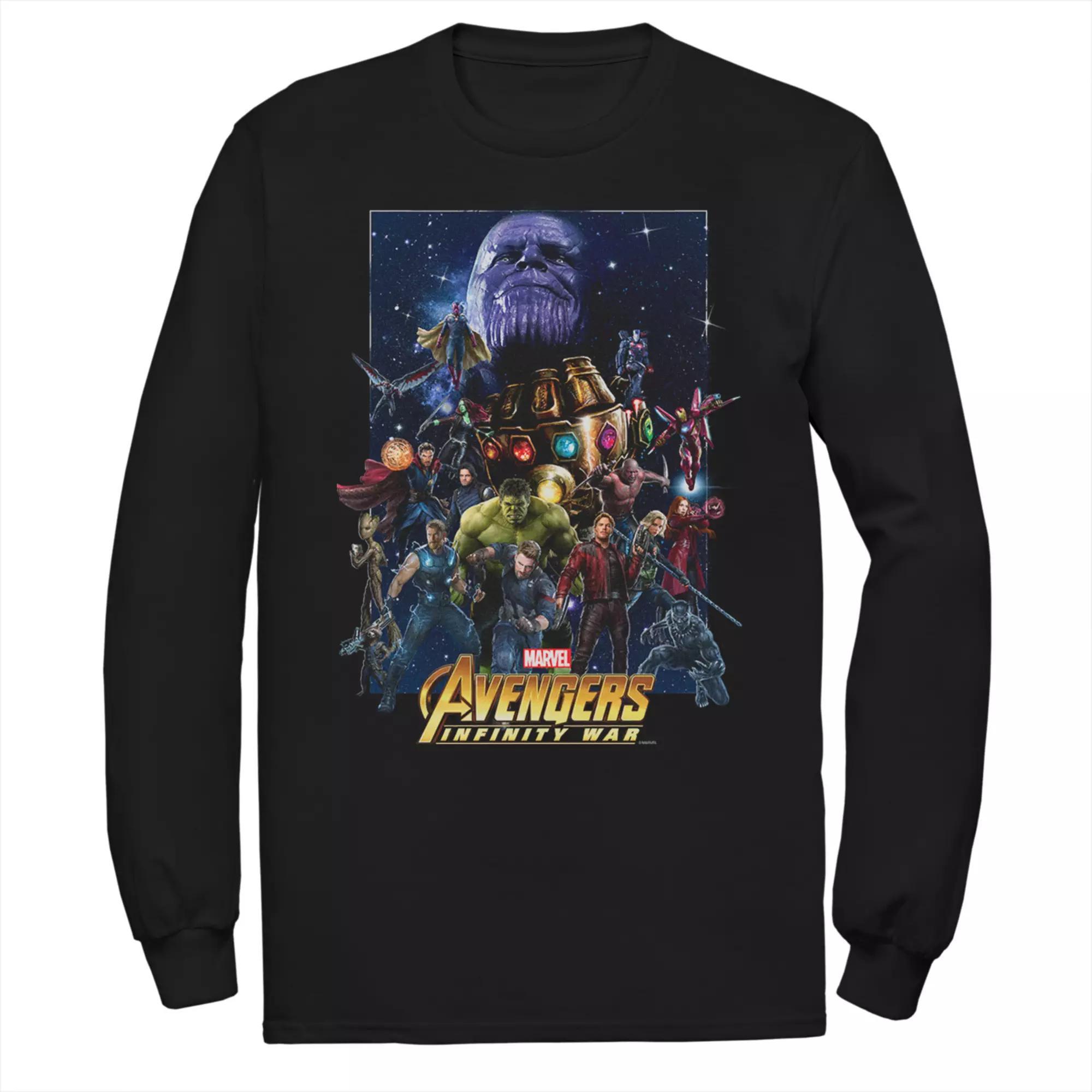 Men's Marvel Avengers Overload Poster Tee, Size: Medium, Black Product Image