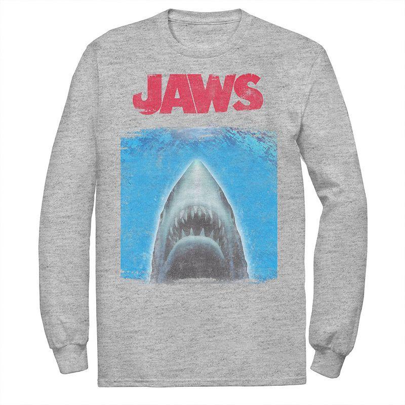 Men's Jaws Movie Poster Tee, Size: Medium, Athletic Grey Product Image