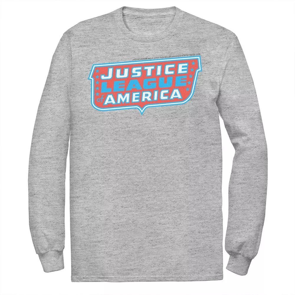 Men's DC Comics Justice League of America Text Poster Logo Tee, Size: Small, White Product Image