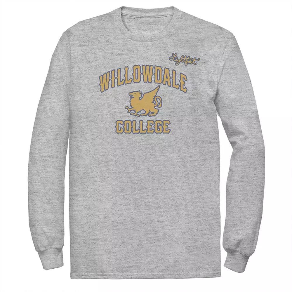Disney / Pixar's Onward Men's Willowdale College Logo Tee, Size: Small, Athletic Grey Product Image