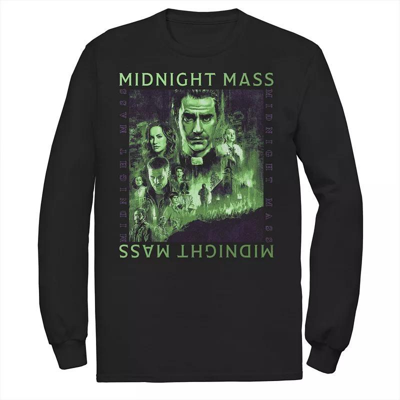Mens Midnight Mass Green Lights Poster Graphic Tee Product Image