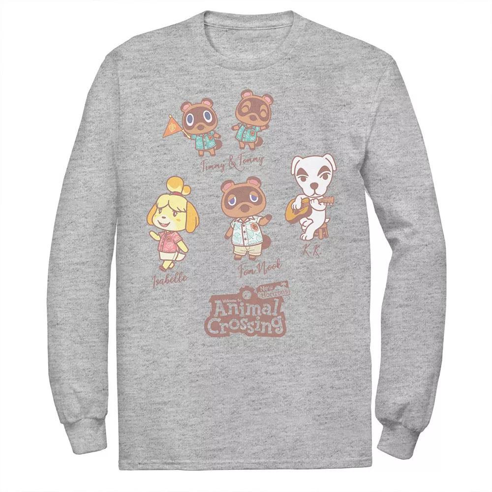 Big & Tall Animal Crossing New Horizons Group Shot Graphic Tee, Men's, Size: 4XL Tall, Athletic Grey Product Image