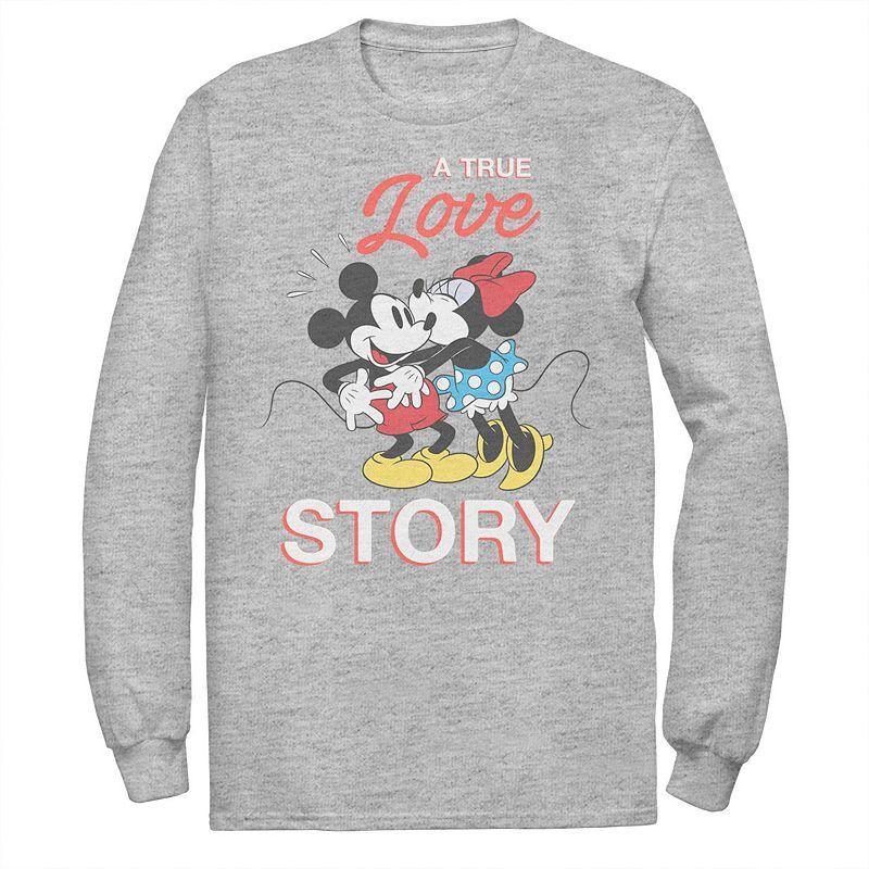 Disney's Mickey & Minnie Mouse Men's Valentine Love Tee, Size: Medium, Athletic Grey Product Image