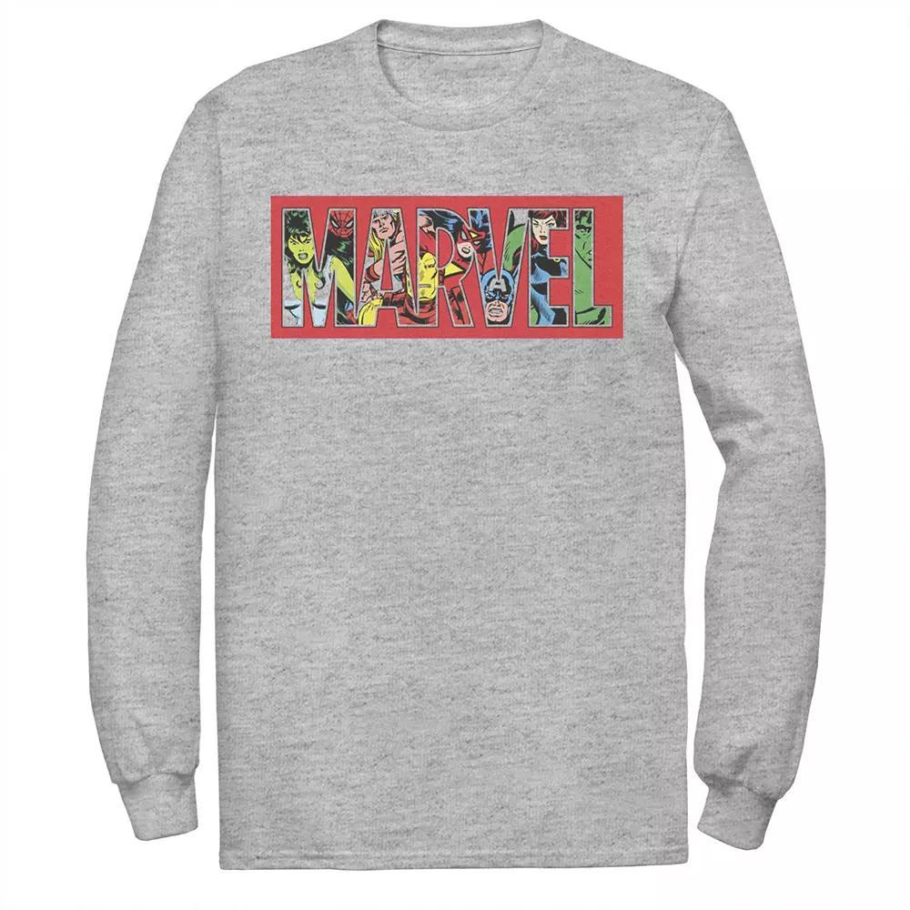 Men's Marvel Character Logo Graphic Tee, Size: XXL, Athletic Grey Product Image