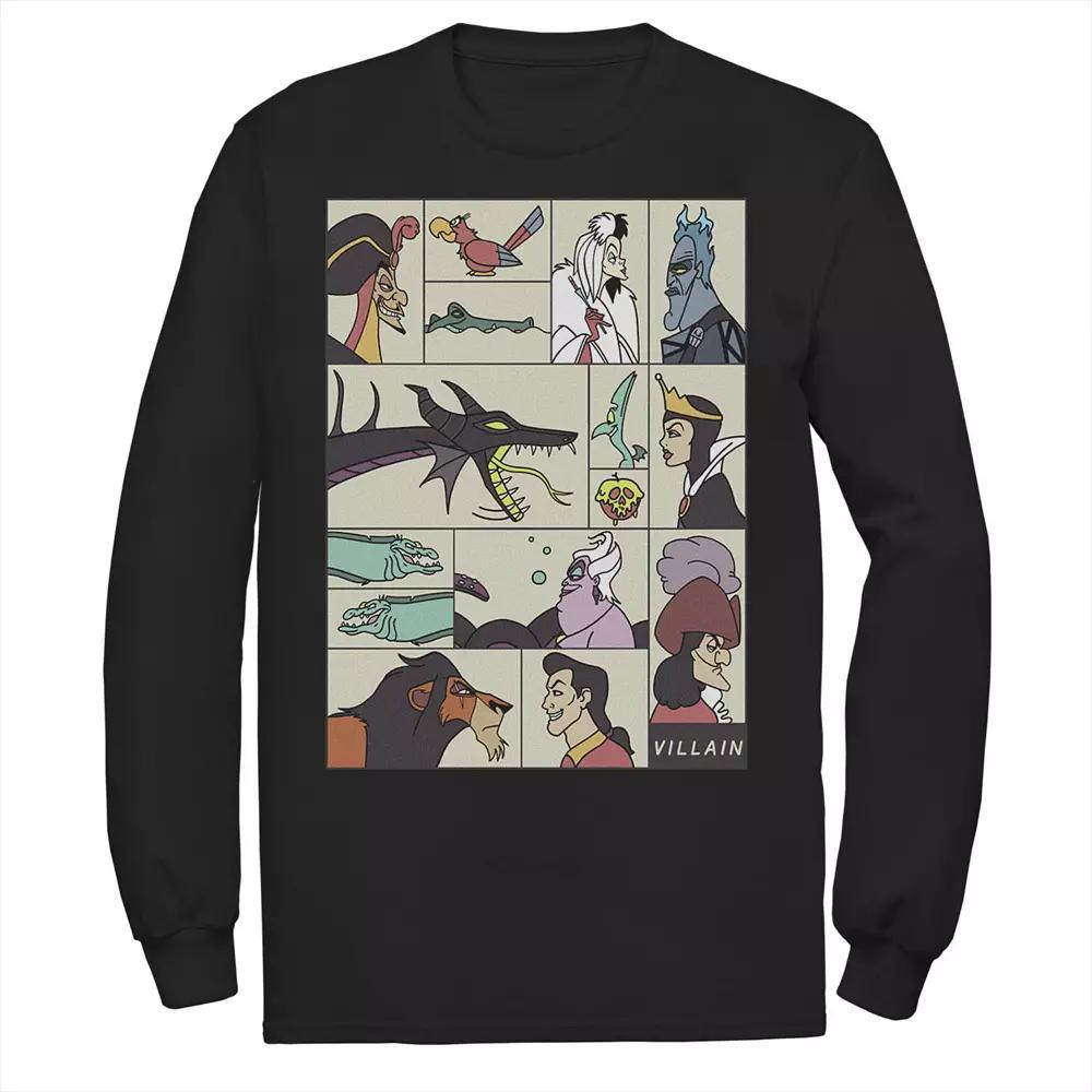 Men's Disney Villains Art Collage Tee, Size: Large, Blue Product Image