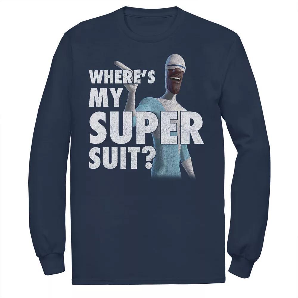 Mens Disney Pixar Incredibles Frozone Super Suit Tee Blue Product Image