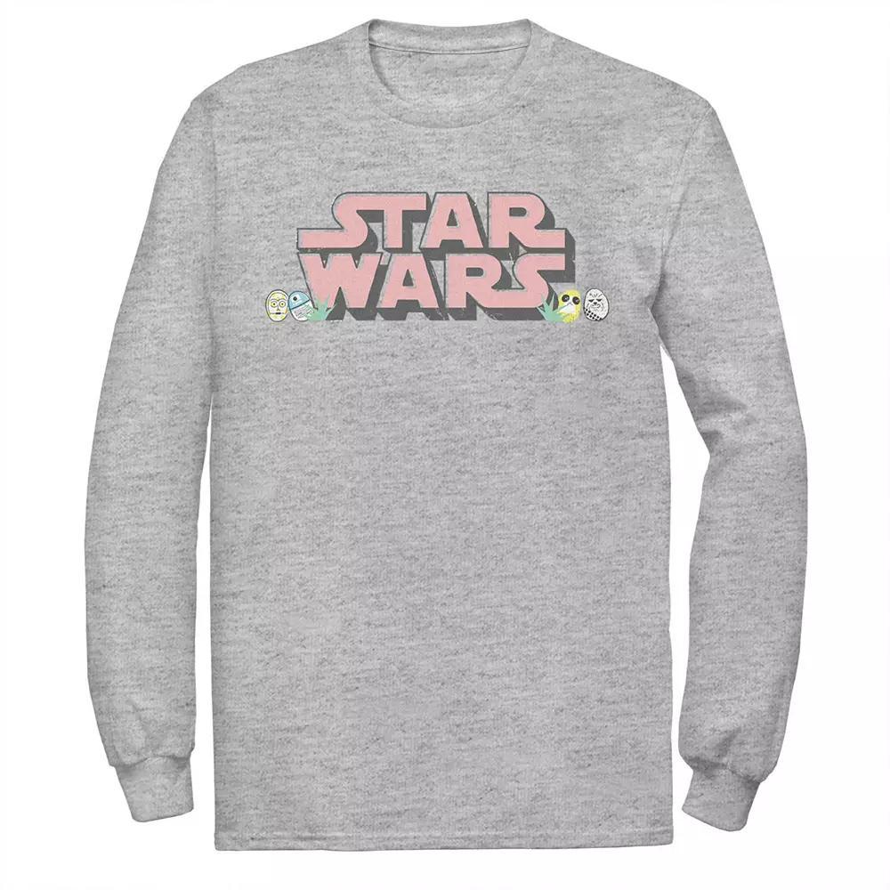 Men's Star Wars Easter-Themed Chest Logo Tee, Size: Large, Athletic Grey Product Image
