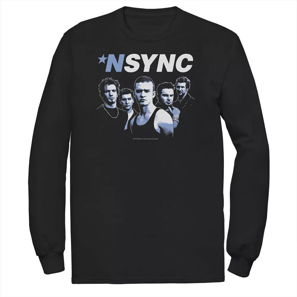 Big & Tall NSYNC Blue Hue Portrait Tee, Men's, Size: 3XL, Black Product Image