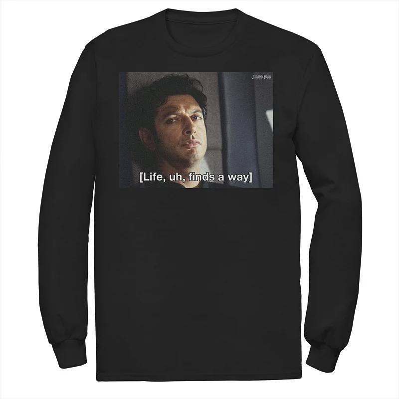 Men's Jurassic Park Life Finds A Way Goldblum Jeff Stare Tee, Size: 3XL, Black Product Image
