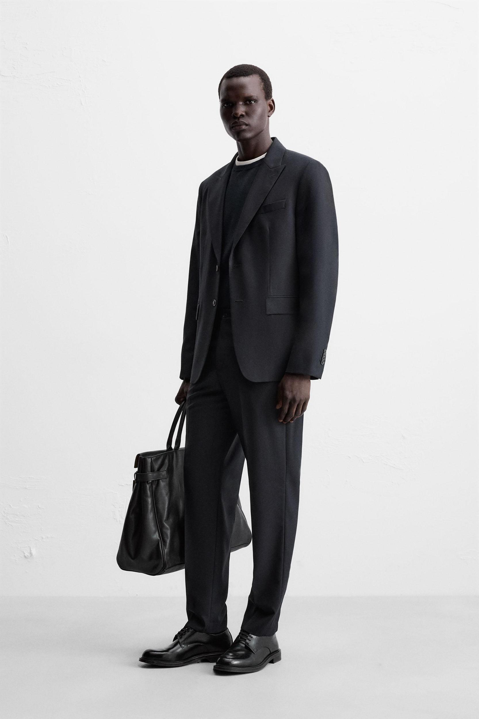 HERRINGBONE SUIT PANTS Product Image