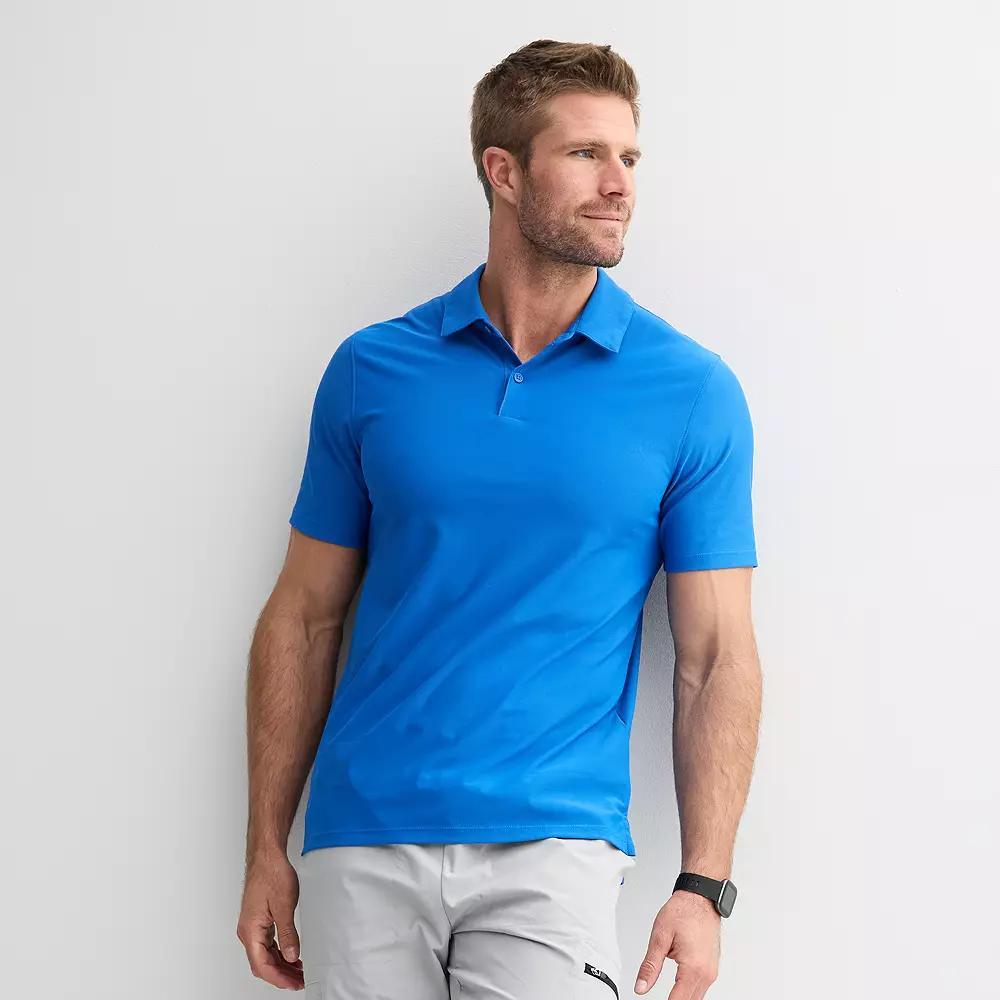 Men's Tek Gear® Short Sleeve Active Polo, Size: XXL, Blue Product Image