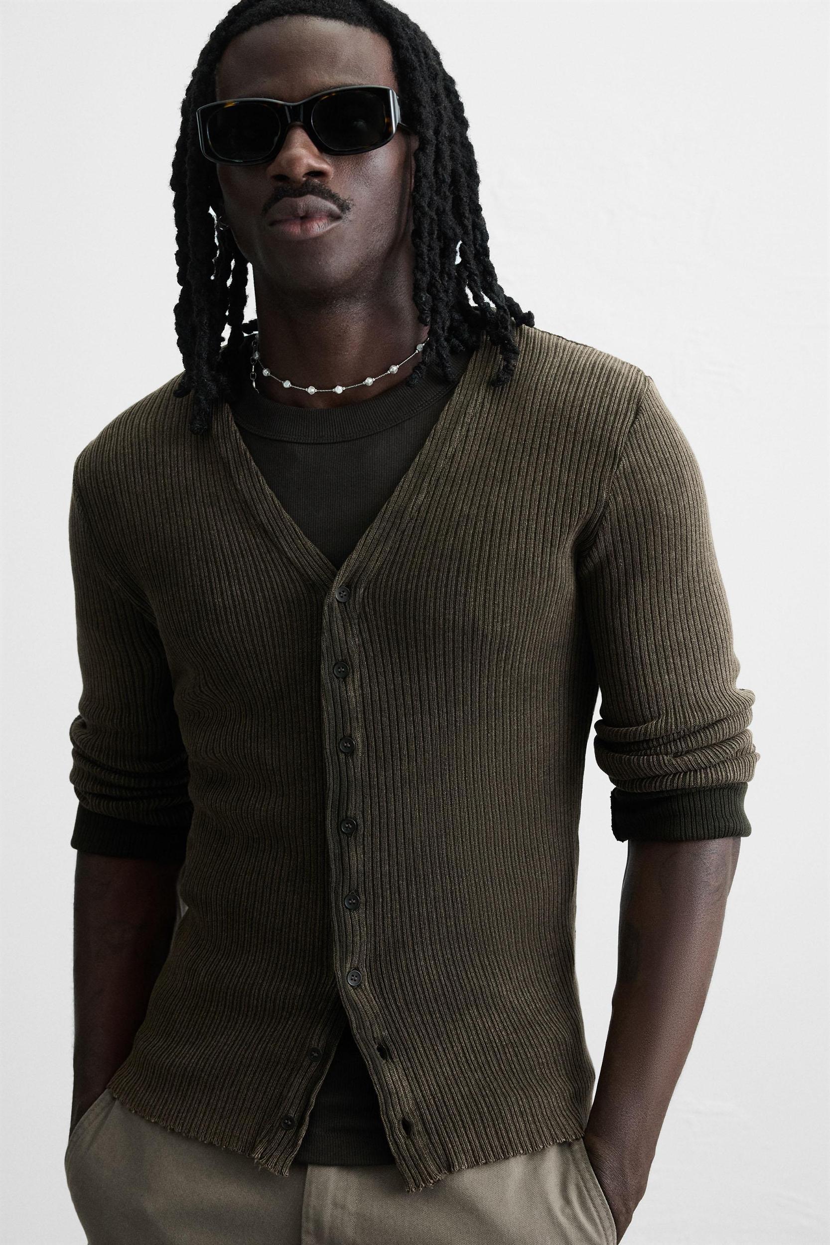 WASHED RIB CARDIGAN Product Image