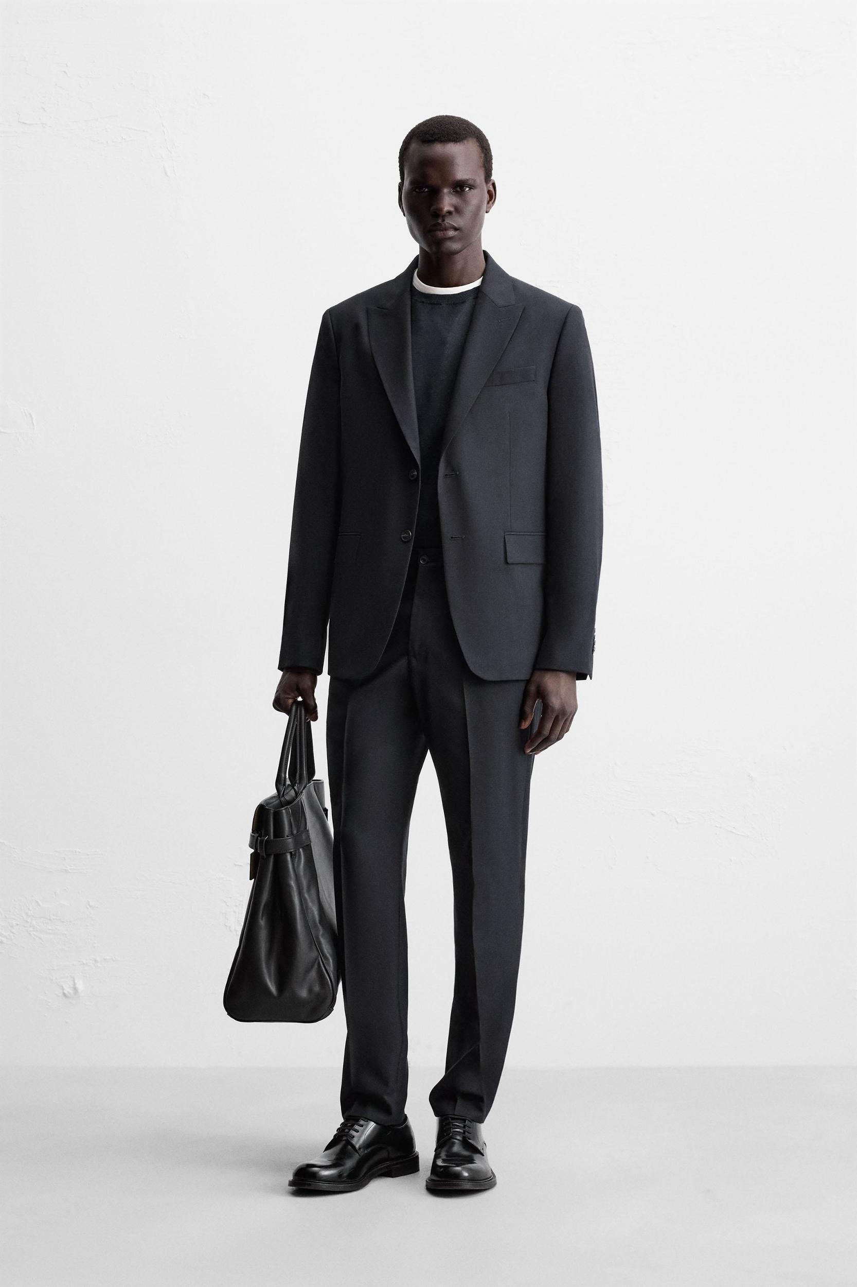 HERRINGBONE SUIT PANTS Product Image