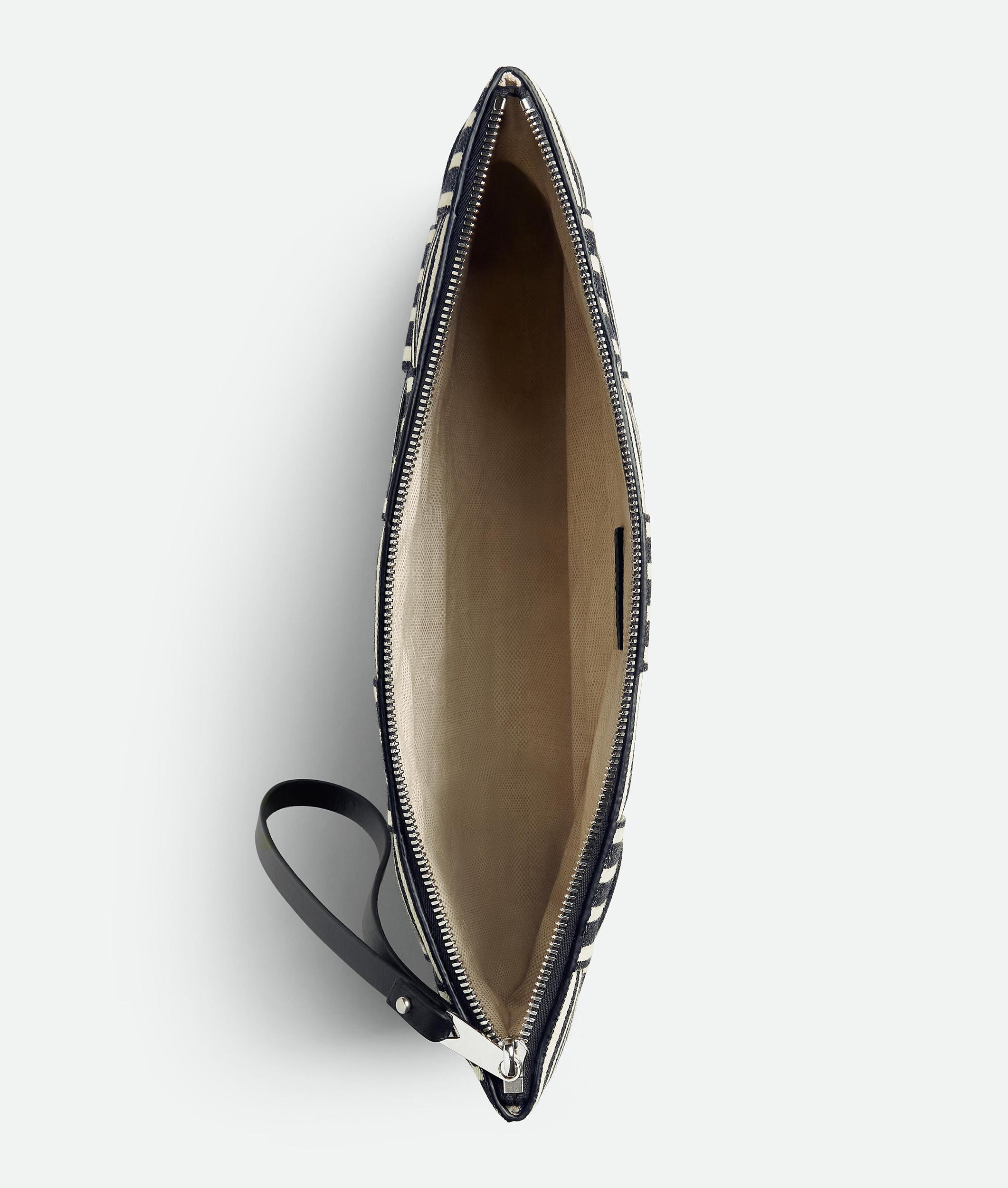 BOTTEGA VENETA Cassette Large Flat Pouch In Blue Product Image