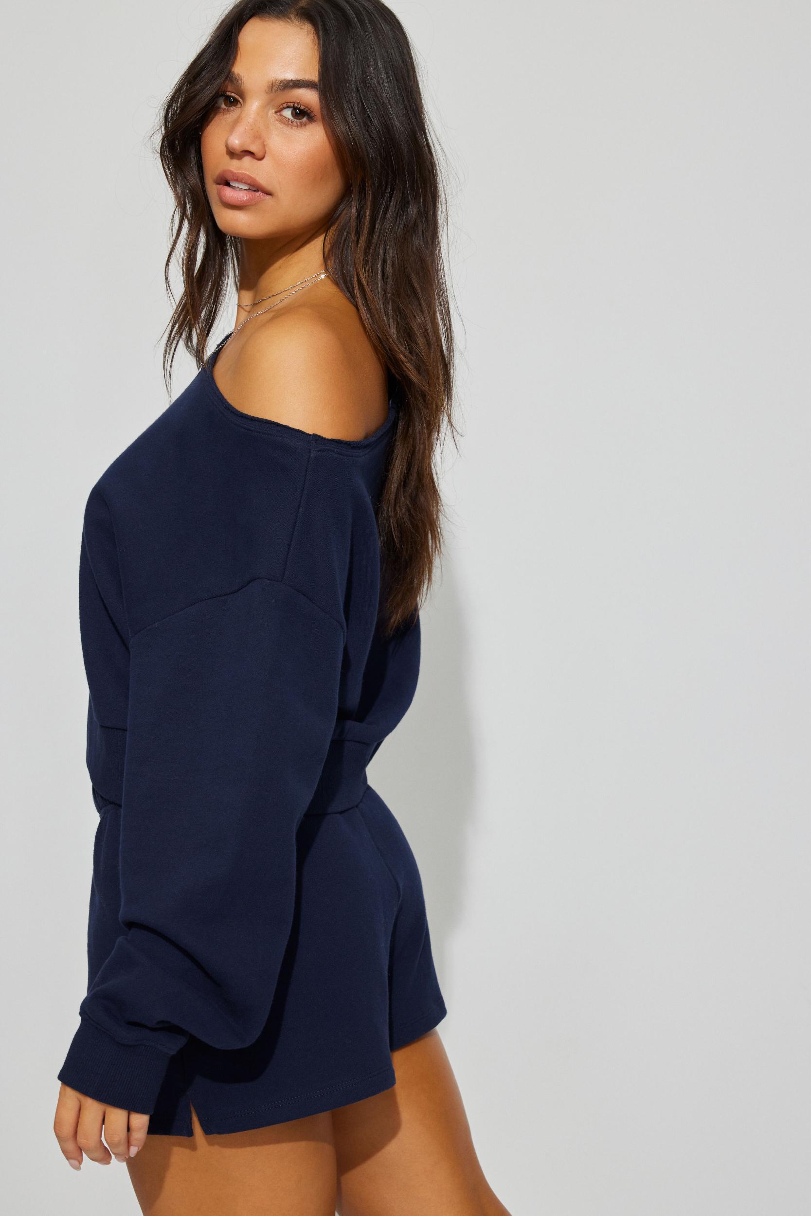 SoftTerry Off Shoulder Sweatshirt Product Image