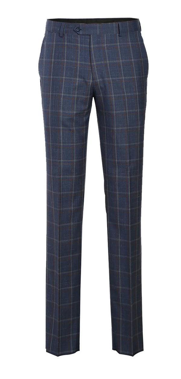 English Laundry 2-Piece Check Wool Linen Blend Slim Fit Suit Product Image