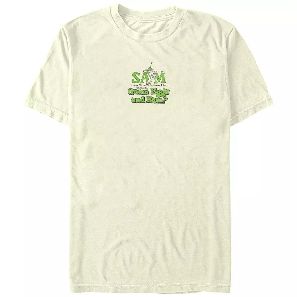 Men's Dr. Seuss Sam, Do You Like Green Eggs And Ham? Graphic Tee, Size: Medium, Natural Product Image