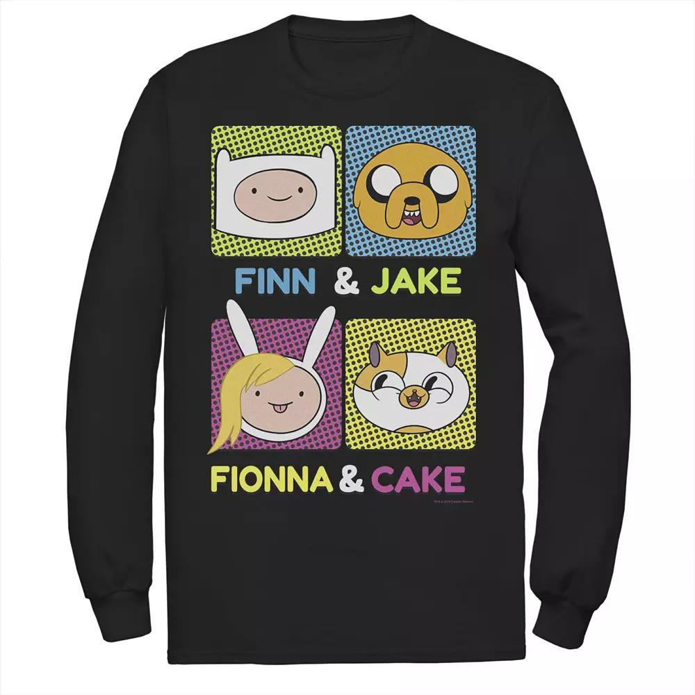 Men's Cartoon Network Adventure Time Finn Jake Fionna Cake Tee, Size: Medium, Black Product Image