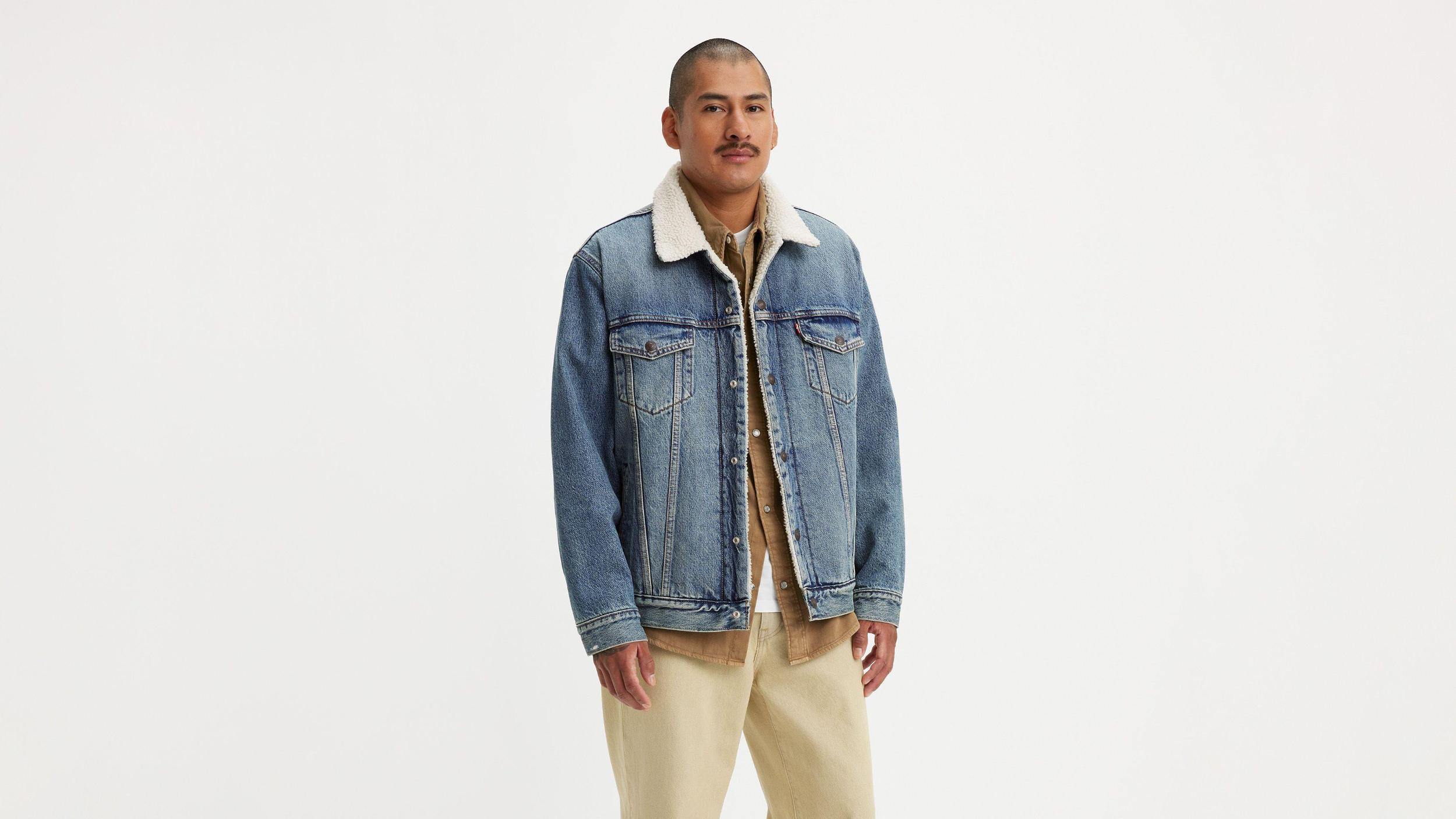 Relaxed Fit Sherpa Trucker Jacket Product Image