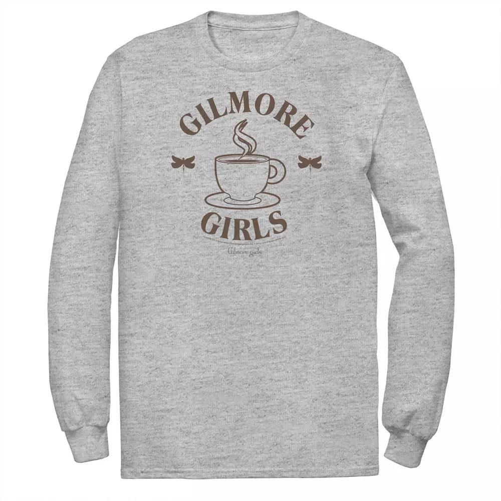 Men's Gilmore Girls Coffee Cup Logo Tee, Size: 3XL, Athletic Grey Product Image