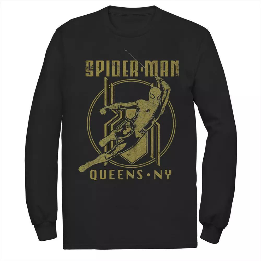 Men's The Legend Of Zelda Collegiate Style Logo Long Sleeve Tee, Size: Large Tall, Black Product Image