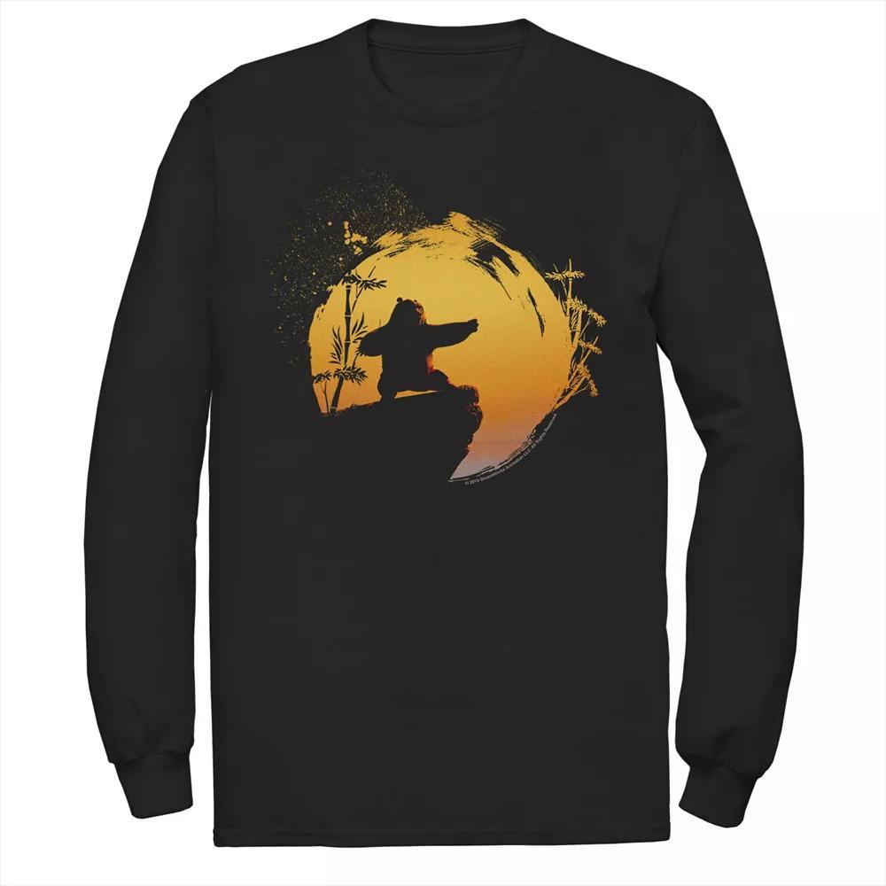 Men's Kung Fu Panda Po Tai Chi Sunset Silhouette Tee, Size: Large, Black Product Image