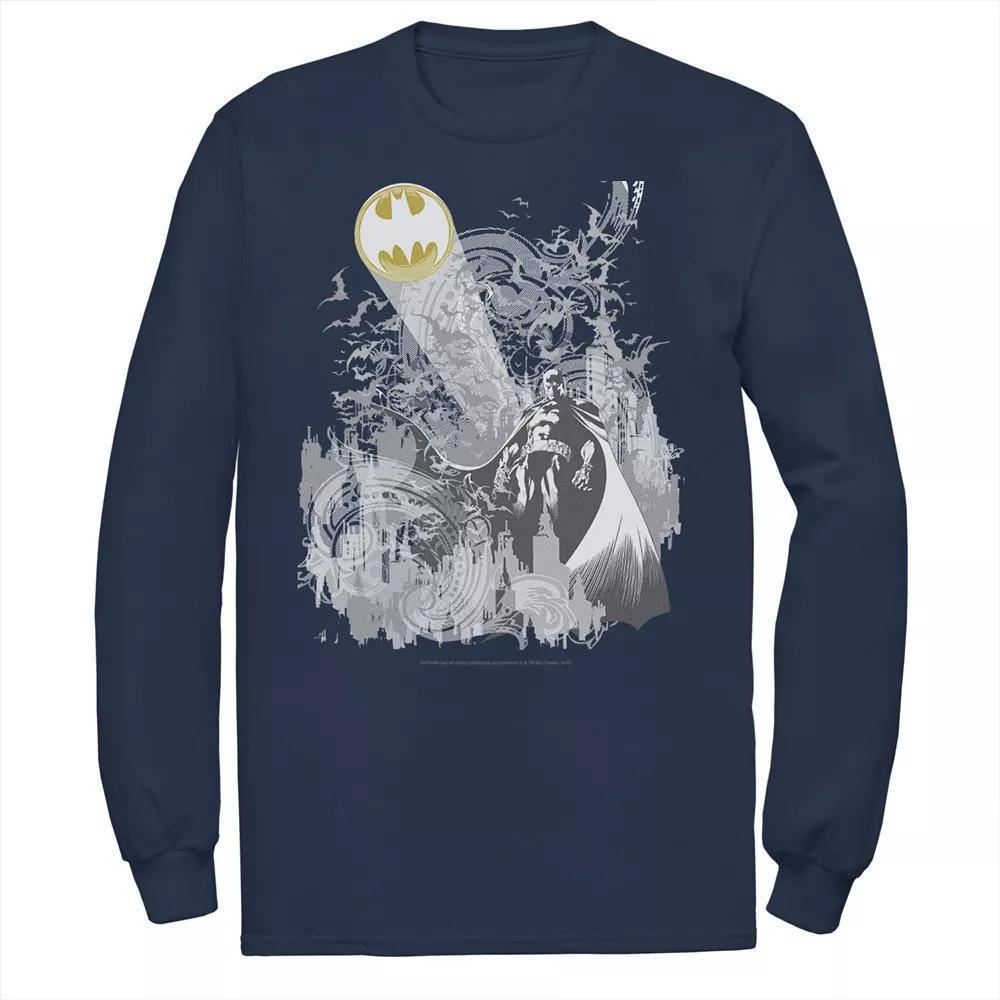 Men's DC Comics Batman Bat Signal Tee, Size: Small, Blue Product Image
