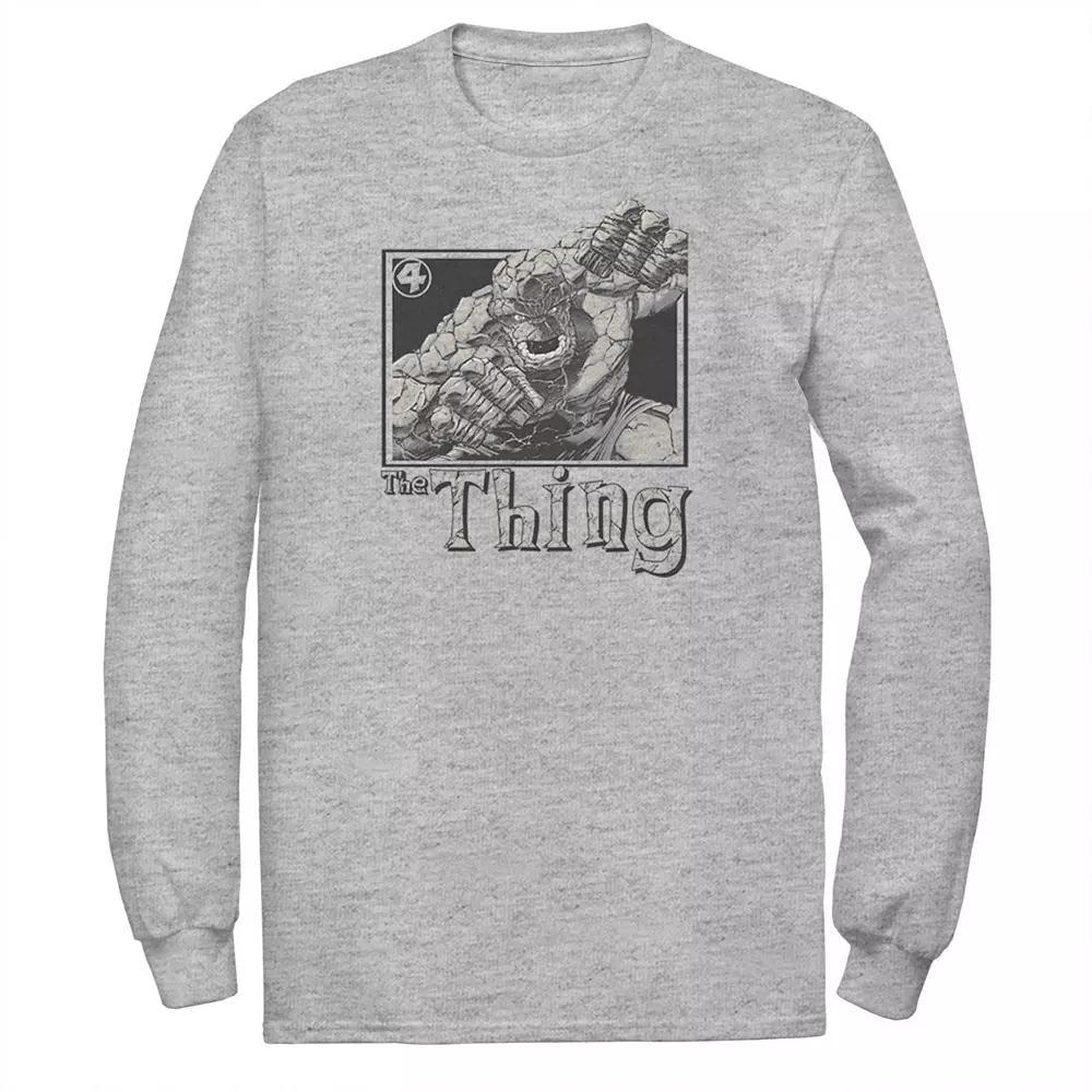 Men's Marvel Fantastic Four The Thing Simple Portrait Tee, Size: XL, Athletic Grey Product Image