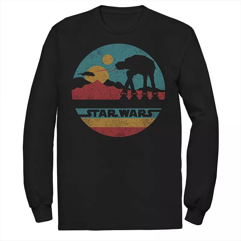 Men's Star Wars AT-AT Silhouette Title Logo Circle Tee, Size: 3XL, Black Product Image