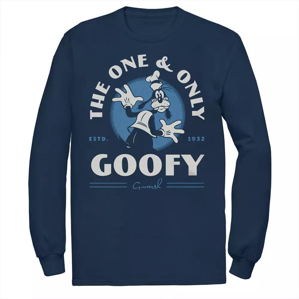 Disney's Mickey Mouse & Friends Big & Tall The One & Only Goofy Long Sleeve Graphic Tee, Men's, Size: 3XL Tall, Blue Product Image