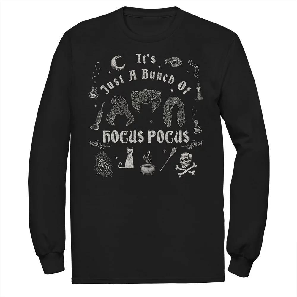 Disney's Hocus Pocus Big & Tall It's A Bunch Doodles Long Sleeve Tee, Men's, Size: 5XL, Black Product Image