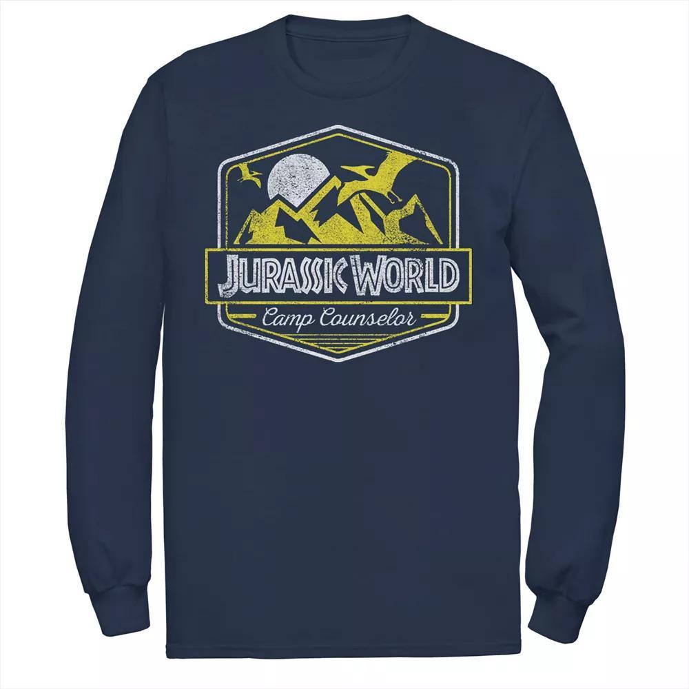 Men's Jurassic World Camp Counselor Emblem Tee, Size: Large, Blue Product Image