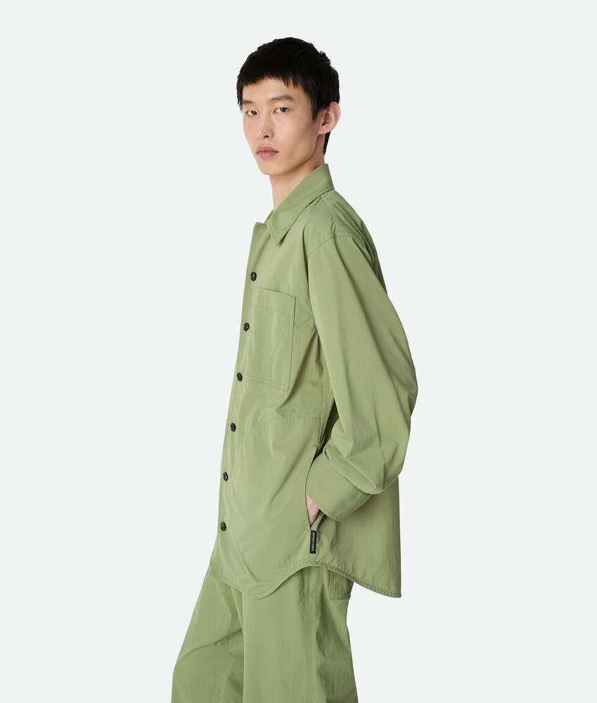 Men's Tech Nylon Overshirt in Pale green Product Image