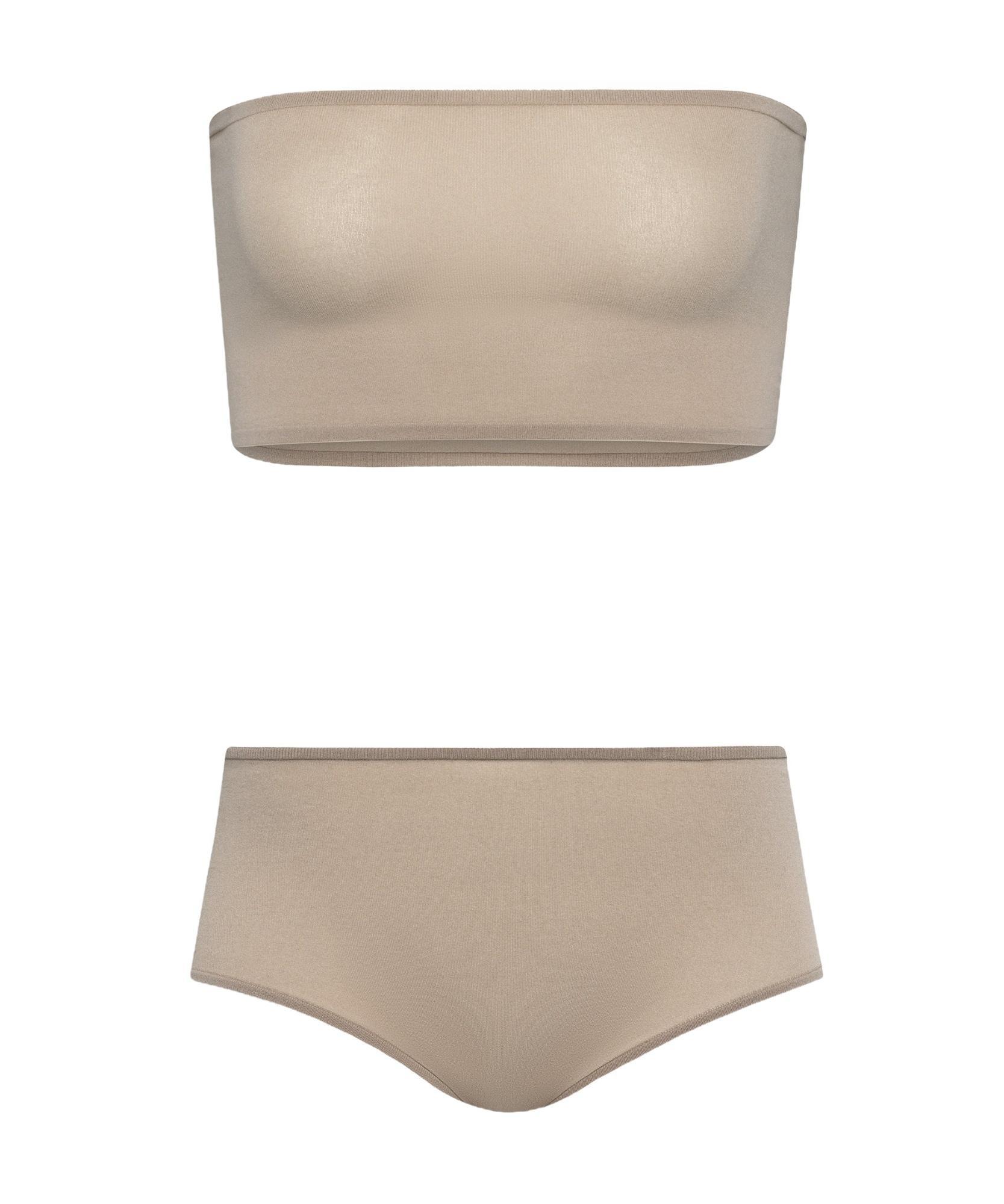 ALAÏA Tube Top Underwear 2-piece Set In Nude Product Image