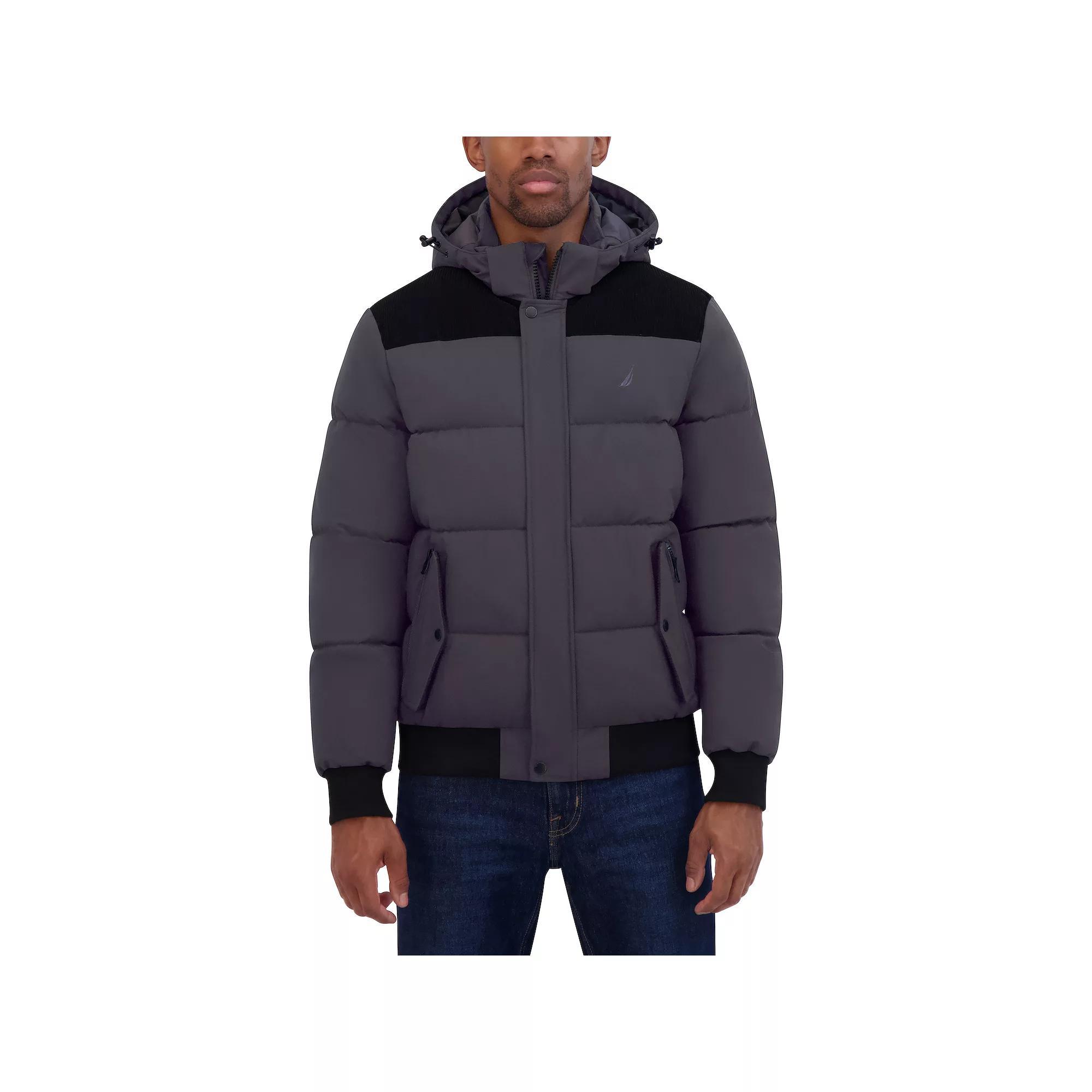 Mens Nautica Mixed Media Bomber Jacket Product Image