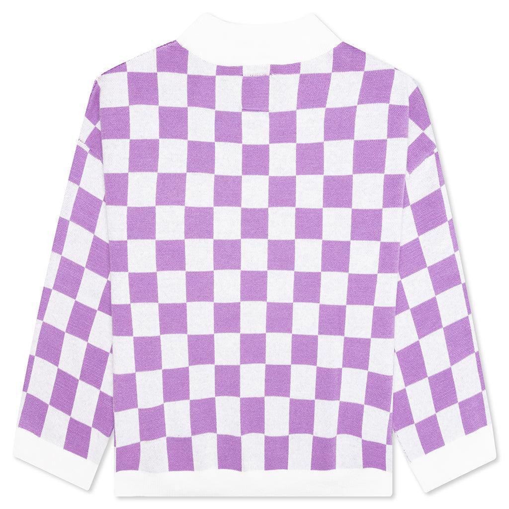 Checkered Soccer Sweater - Purple Male Product Image