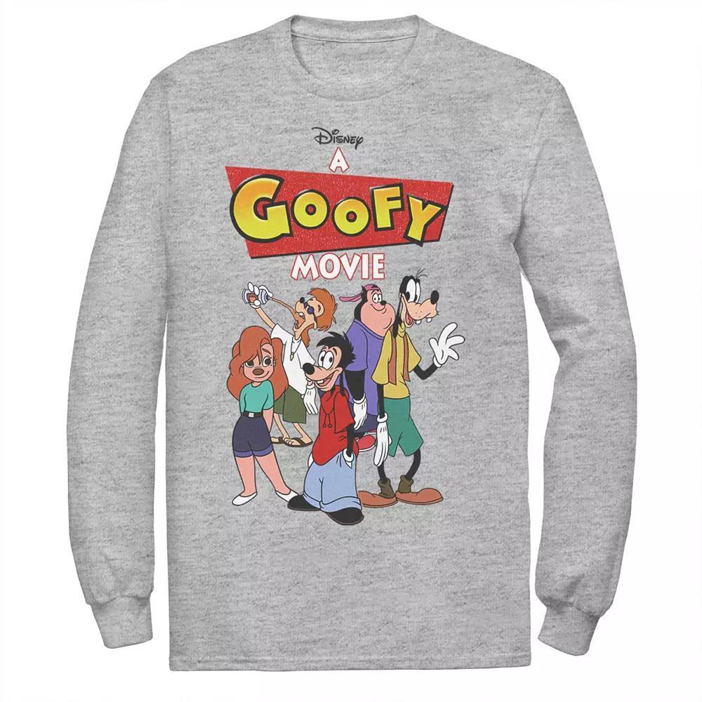 Disney's A Goofy Movie Group Shot Logo Men's Tee, Size: Large, Athletic Grey Product Image