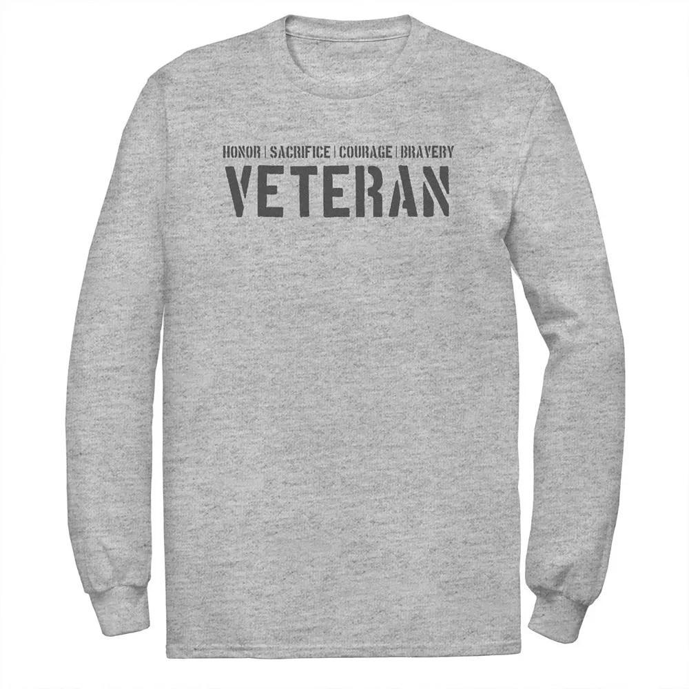 Big & Tall Attributes Of A Veteran Tee, Men's, Size: XXL Tall, Athletic Grey Product Image