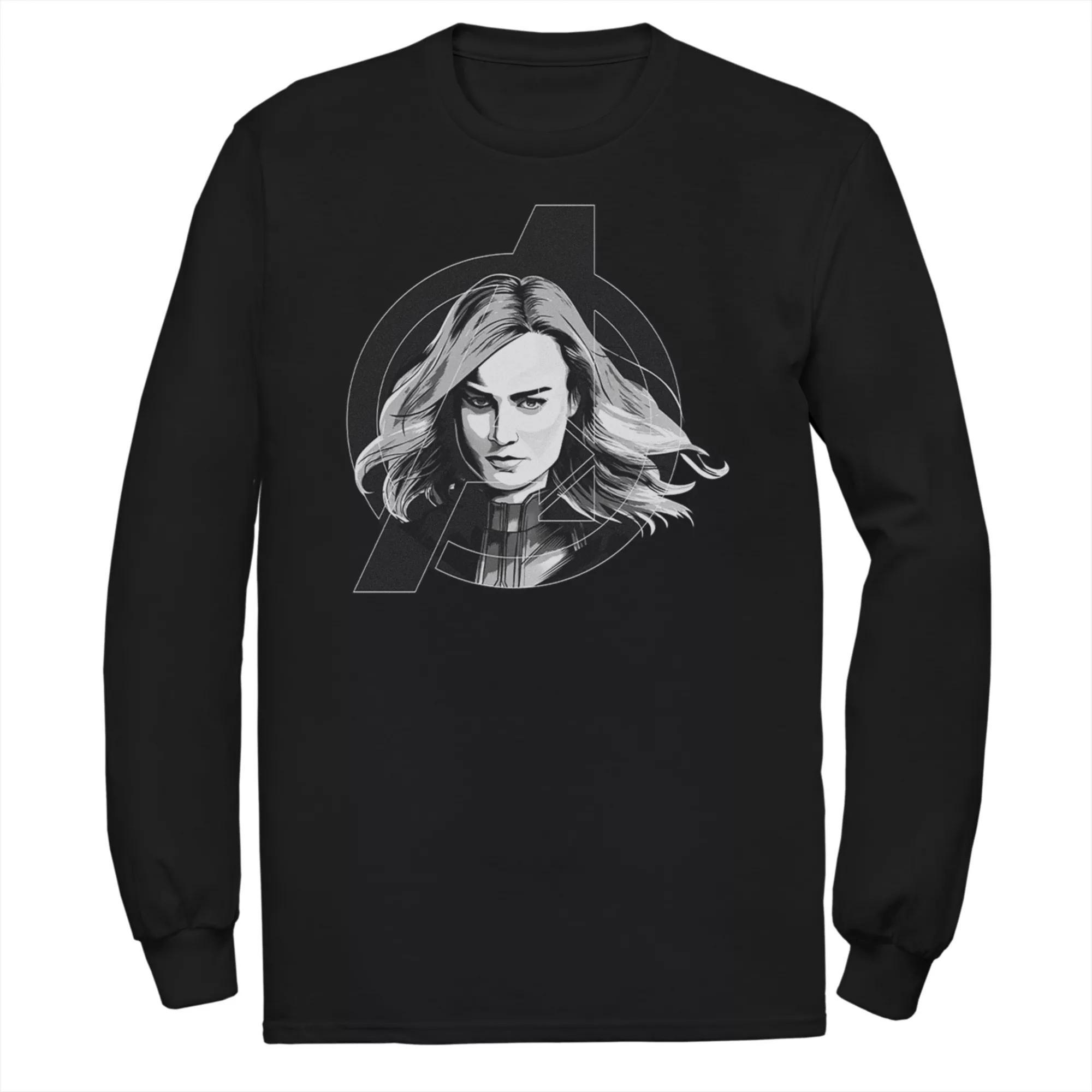 Men's Avengers Endgame Captain Marvel Tee, Size: Large, Black Product Image