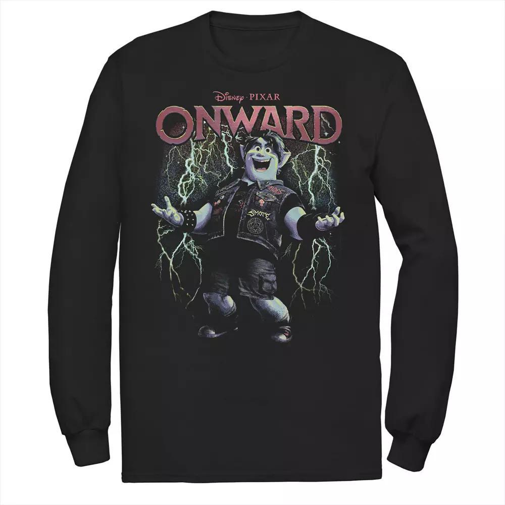 Men's Disney/Pixar Onward Barley Lightning Portrait Tee, Size: Small, Black Product Image
