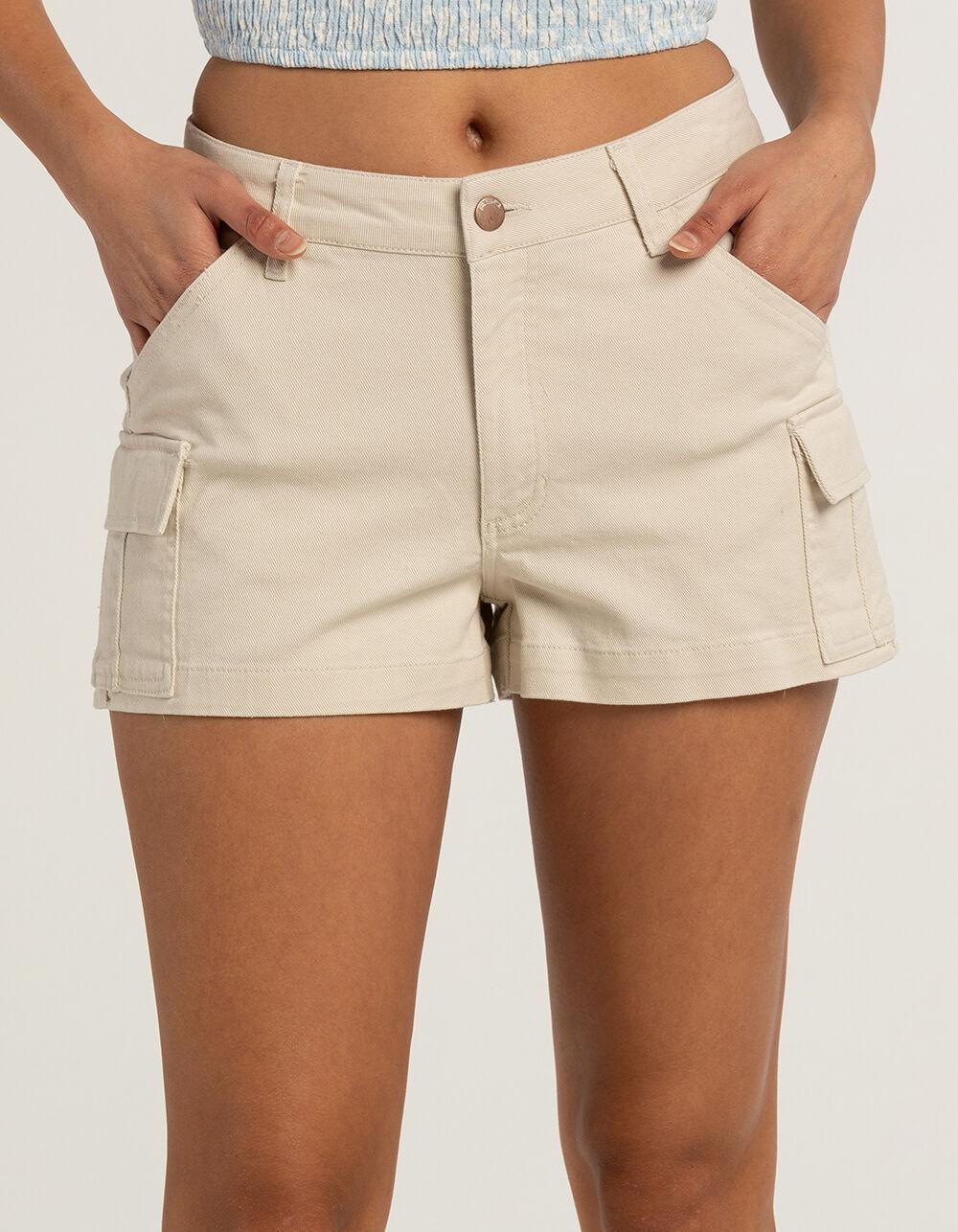 RSQ Womens Cargo Shorts - ECRU Product Image