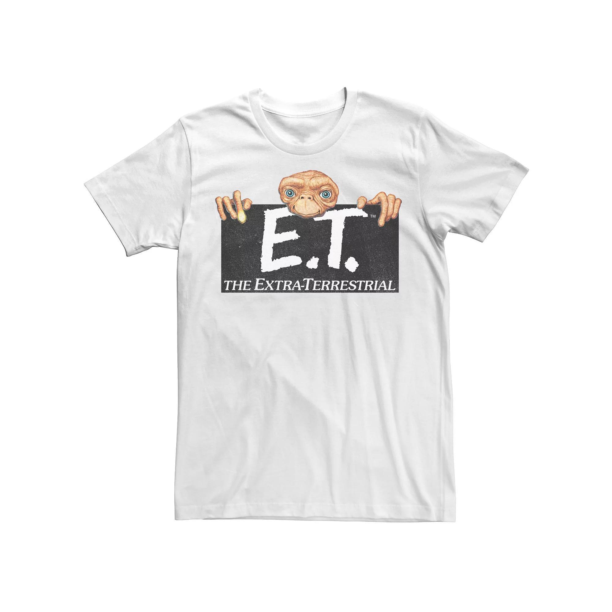Men's E.T. Terrestrial Hanging On A Movie Logo Tee, Size: XXL, White Product Image