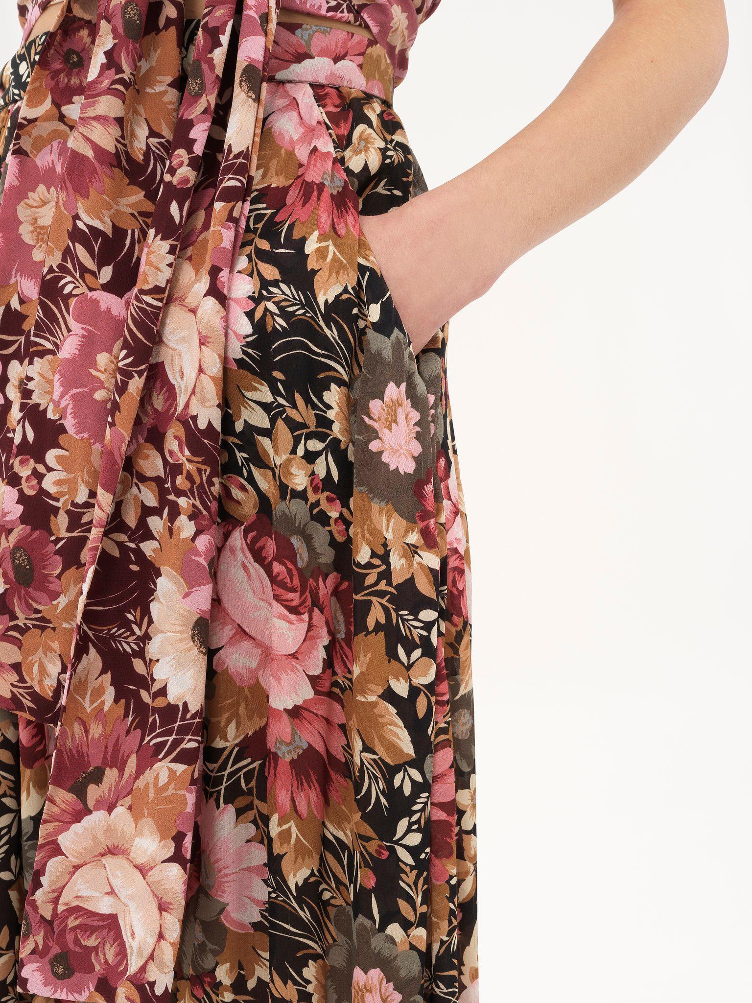 Fluid pleated pants in silk charmeuse Product Image