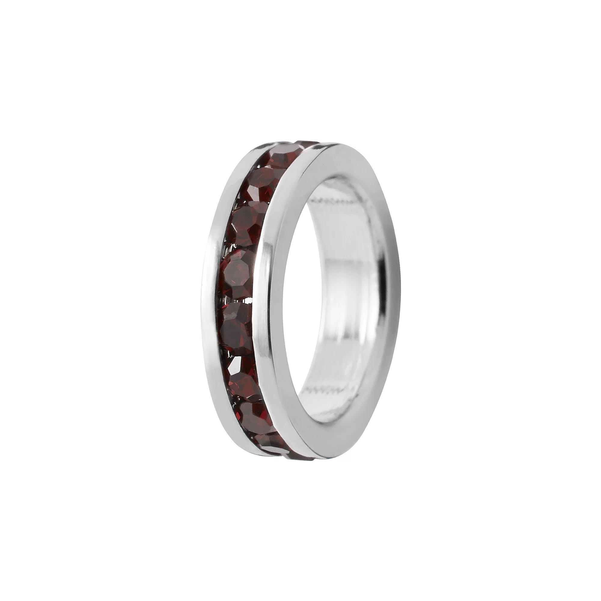 Traditions Jewelry Company Sterling Silver Crystal Birthstone Rondelle Charm, Women's, January Product Image